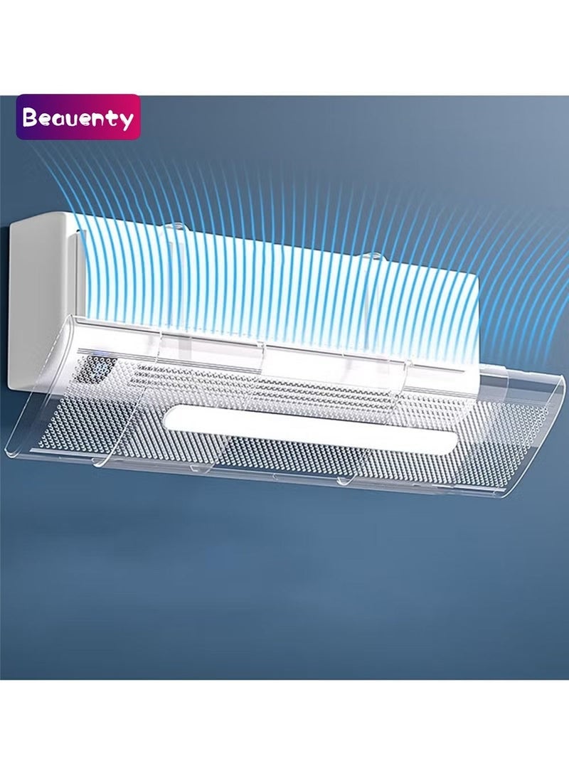 بيوينتي منحرف هواء المكيف، حاجز مضاد للتيار المباشر للهواء المنزلي، قابل للتعديل ومناسب لمكيفات الهواء المنفصلة (شفاف) - Image 1